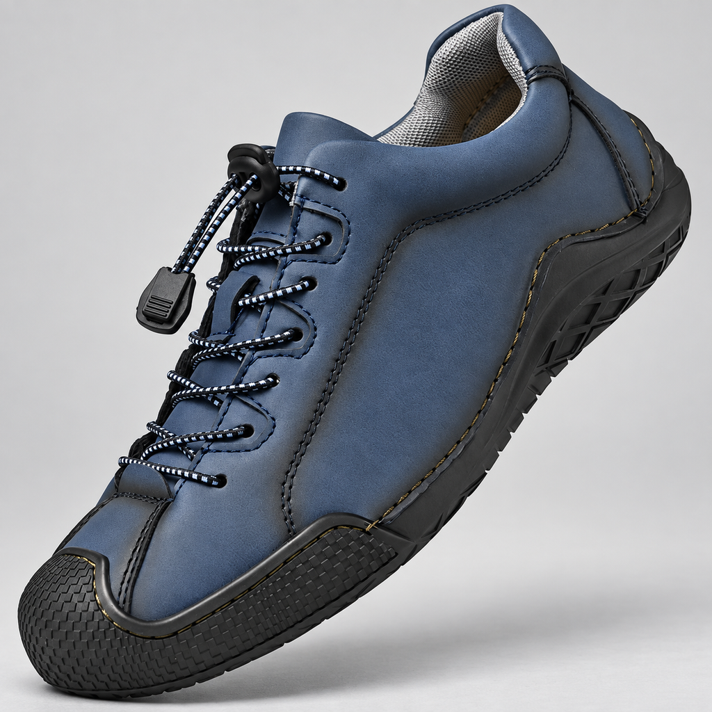 Bennett Men’s Leather-Look Quick-Lace Casual Walking Shoes