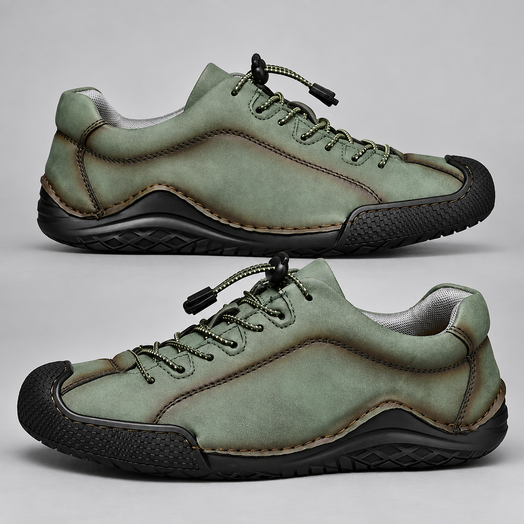 Bennett Men’s Leather-Look Quick-Lace Casual Walking Shoes