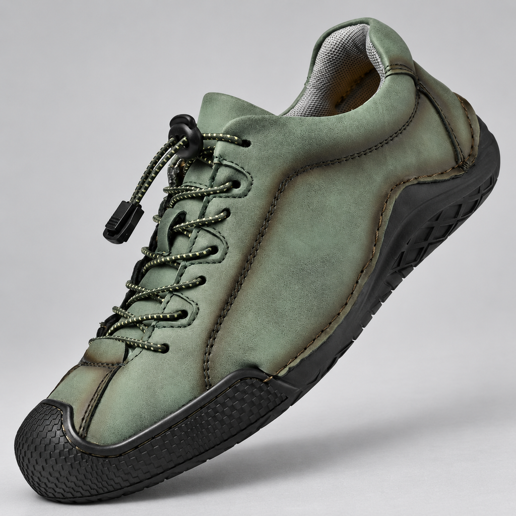 Bennett Men’s Leather-Look Quick-Lace Casual Walking Shoes
