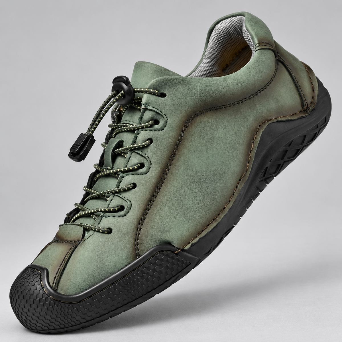 Bennett Men’s Leather-Look Quick-Lace Casual Walking Shoes
