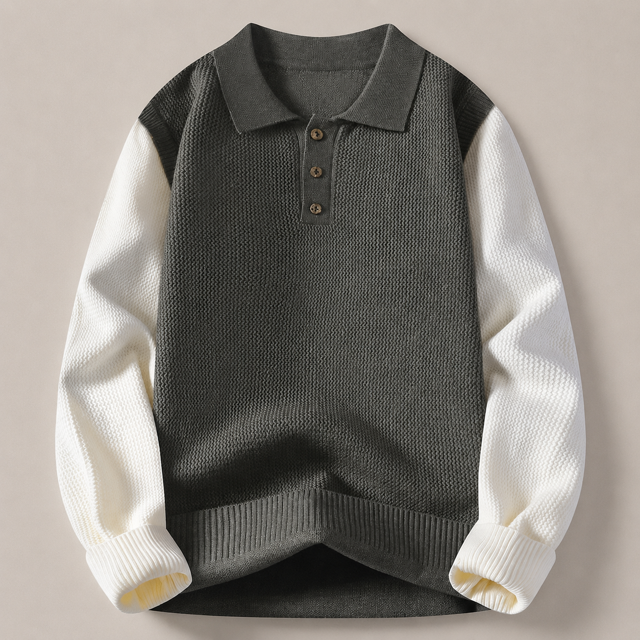 Berkley Long Sleeve Colorblock Knit Polo Sweater