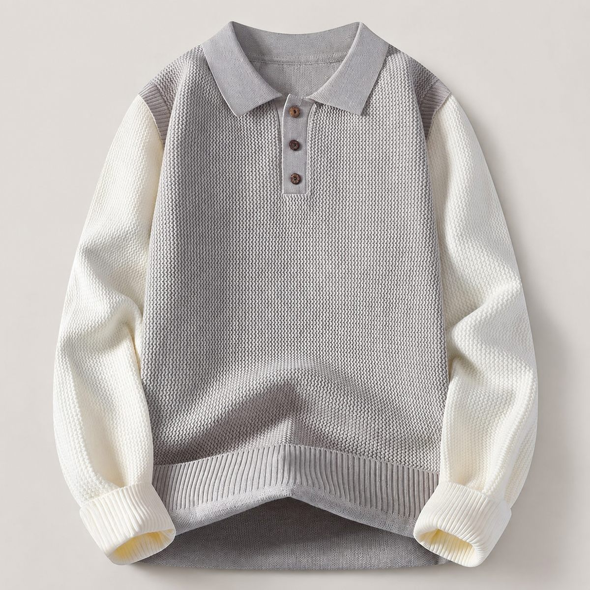 Berkley Long Sleeve Colorblock Knit Polo Sweater