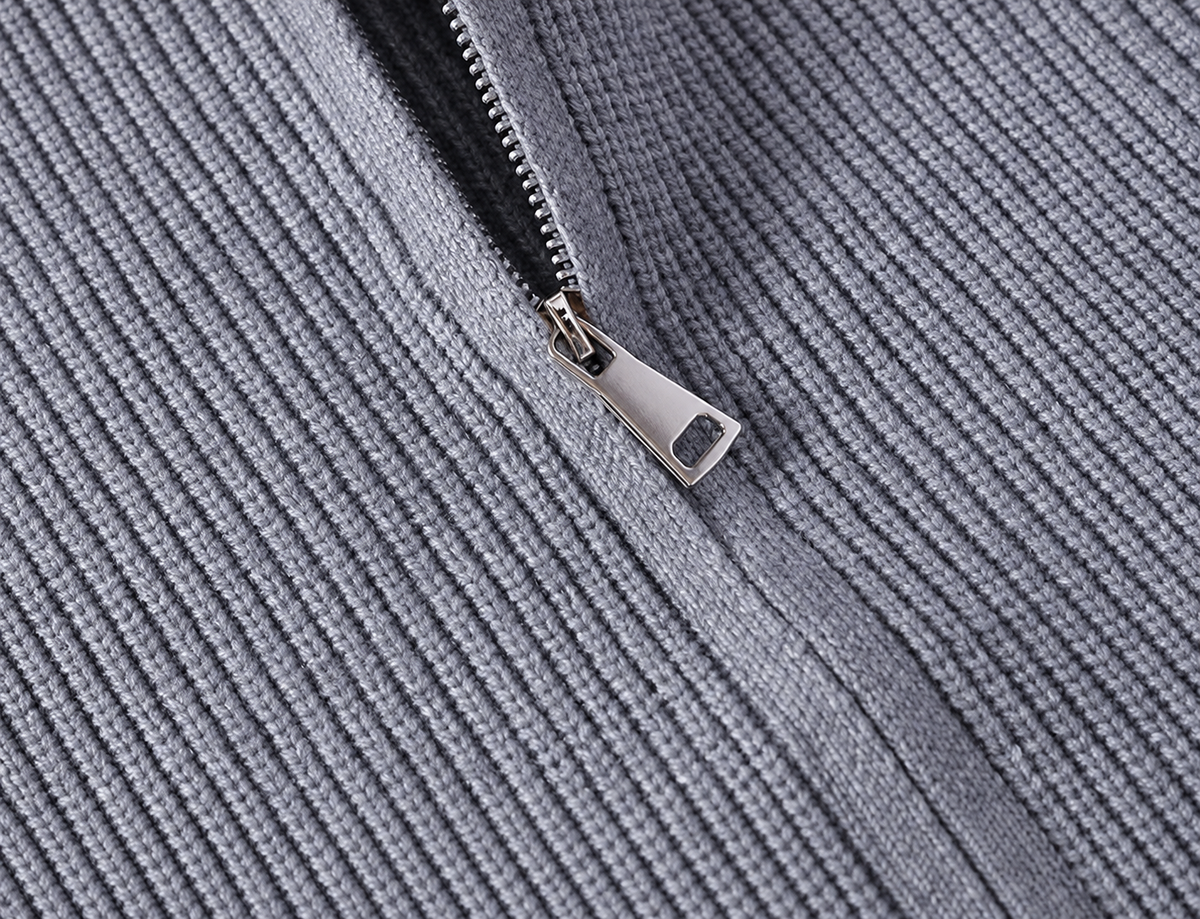 Blaise Men’s Textured Rib-Knit Full-Zip Cardigan