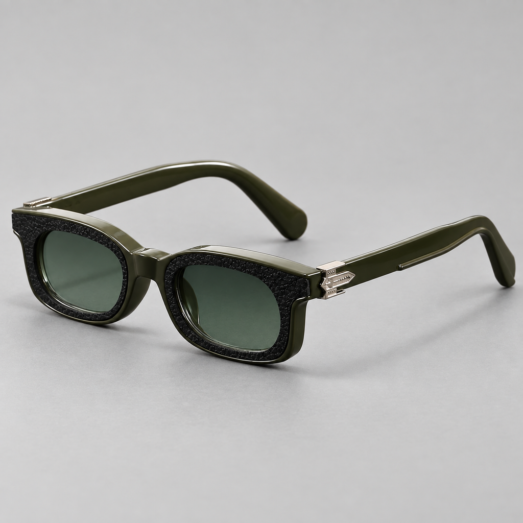Blaise Unisex Textured Rectangular Sunglasses