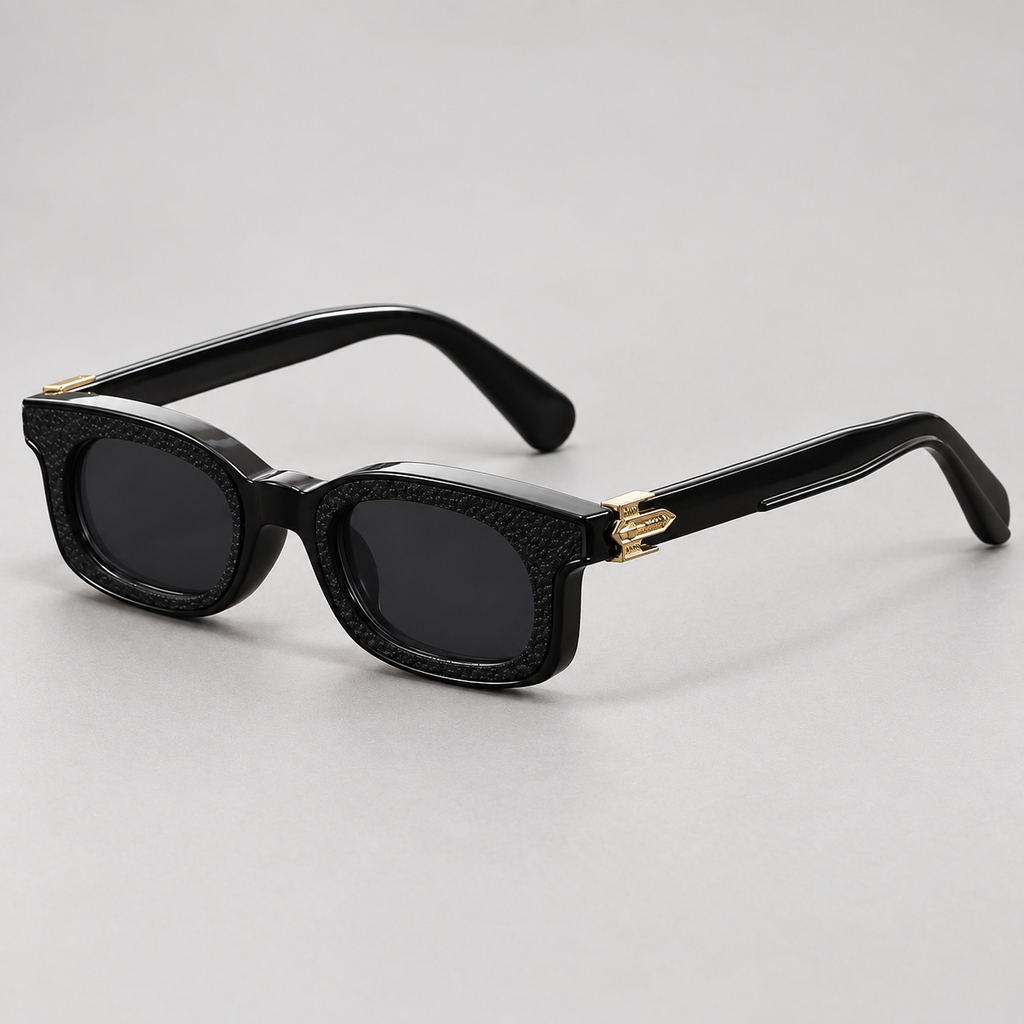 Blaise Unisex Textured Rectangular Sunglasses