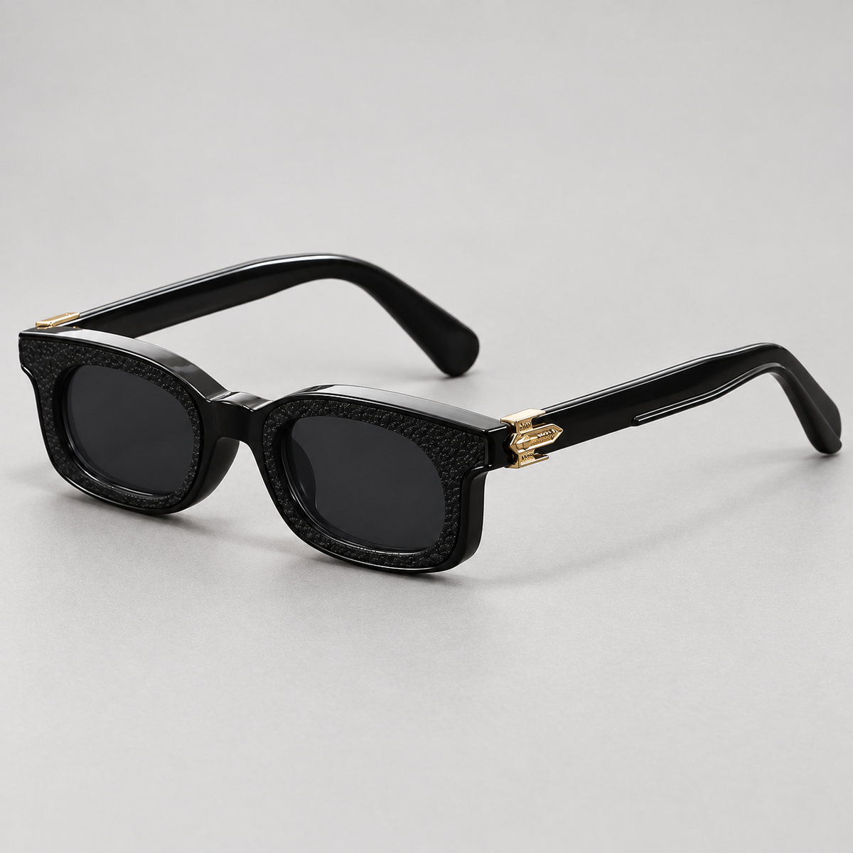 Blaise Unisex Textured Rectangular Sunglasses