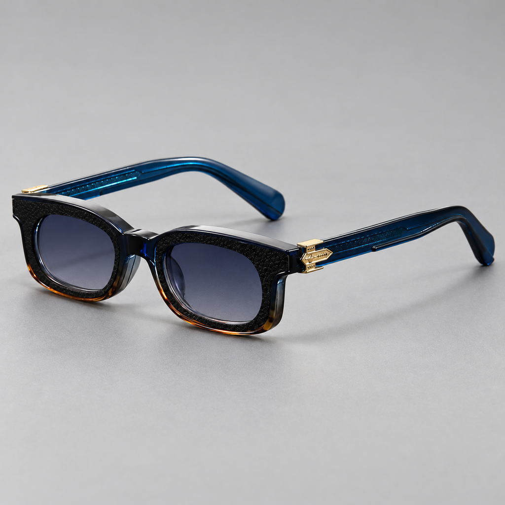 Blaise Unisex Textured Rectangular Sunglasses