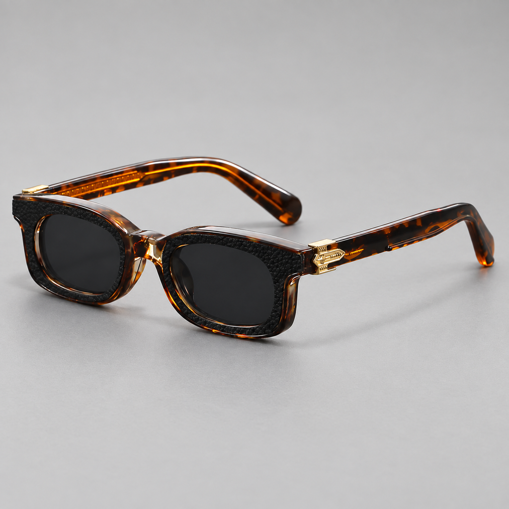 Blaise Unisex Textured Rectangular Sunglasses