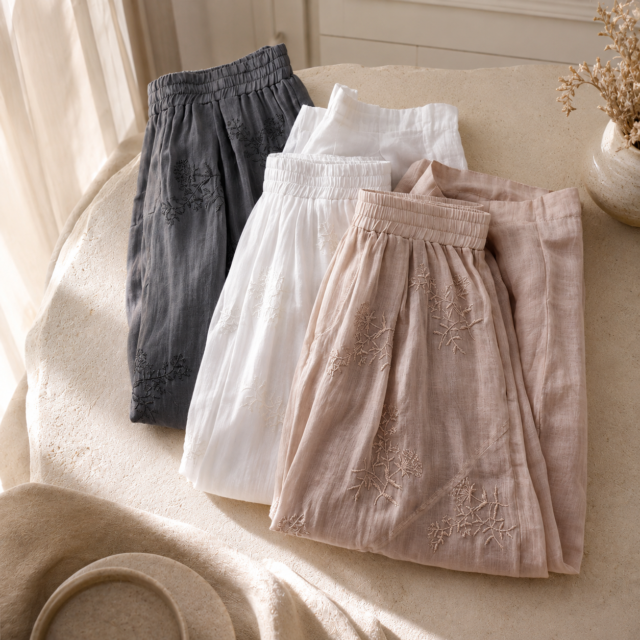 Brenna Linen Wide Leg Pants