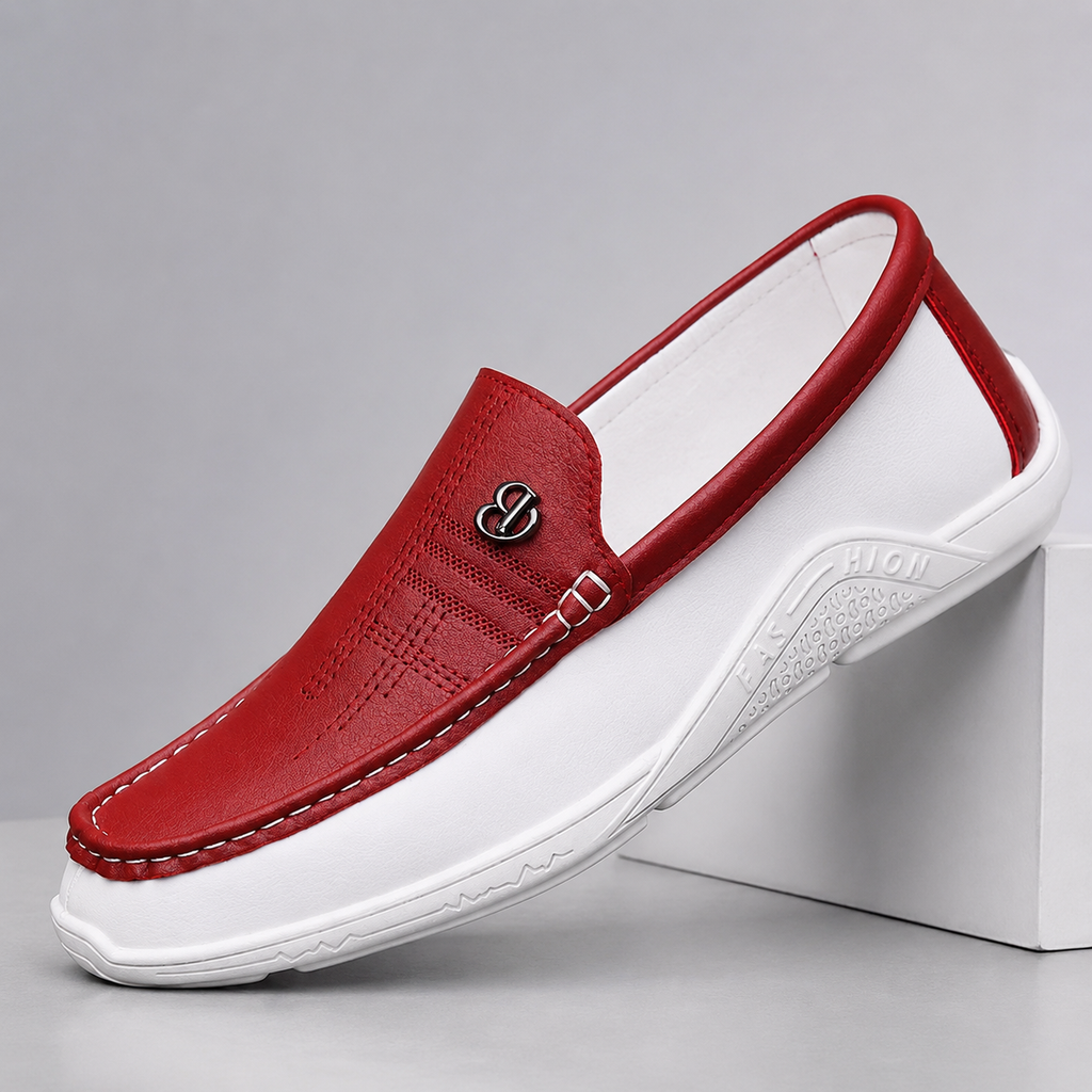 Brian Slip-On Loafers with Metal Accent