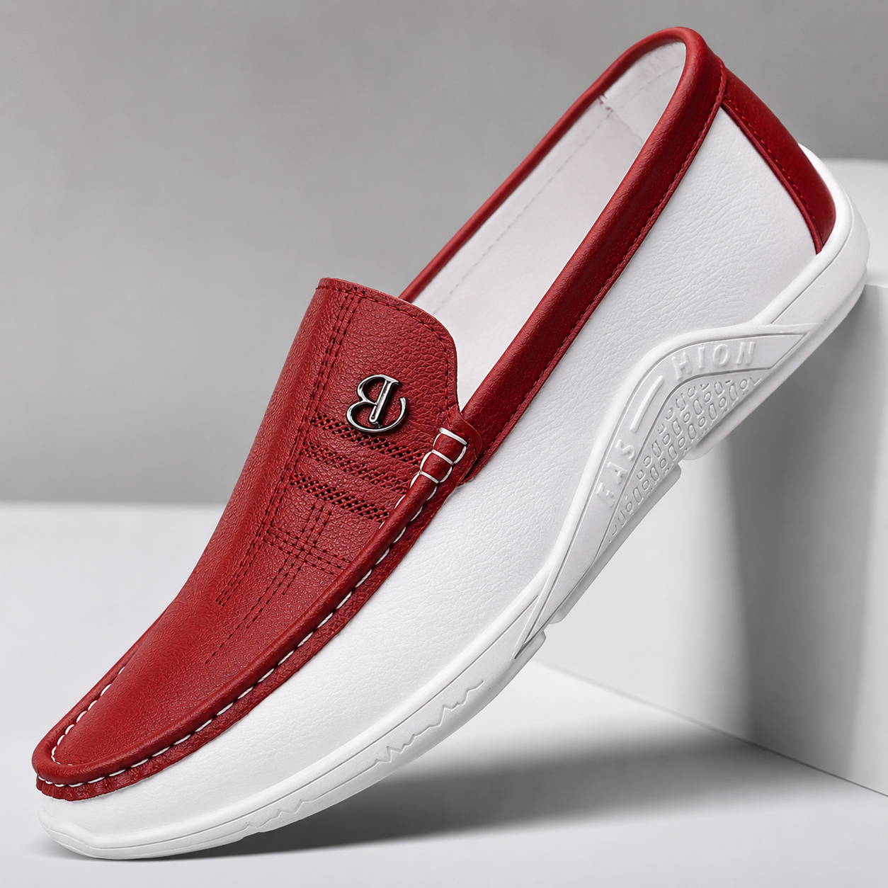 Brian Slip-On Loafers with Metal Accent