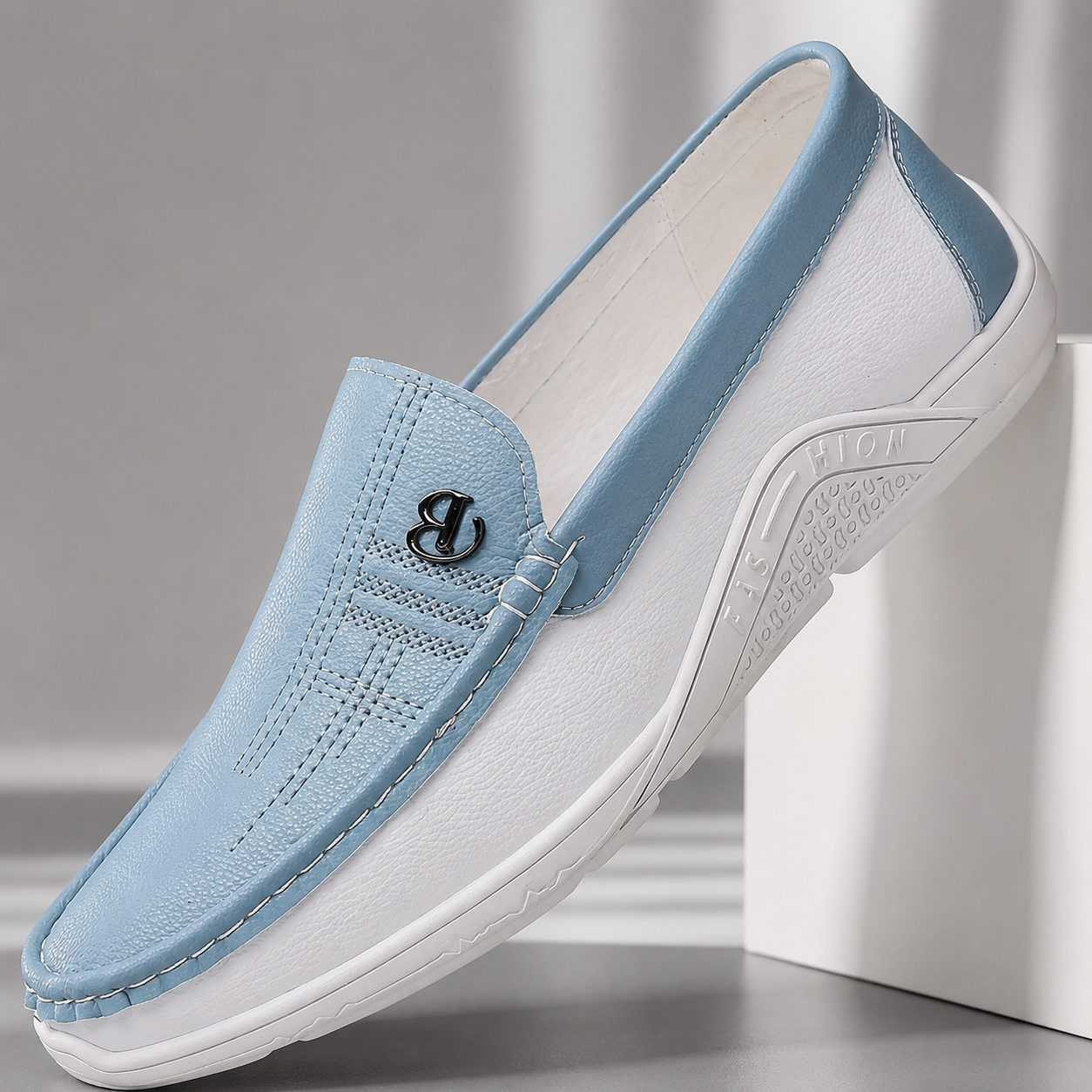 Brian Slip-On Loafers with Metal Accent