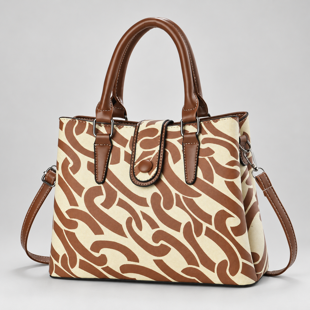 Simina Women’s Printed Tote Handbag with Detachable Strap
