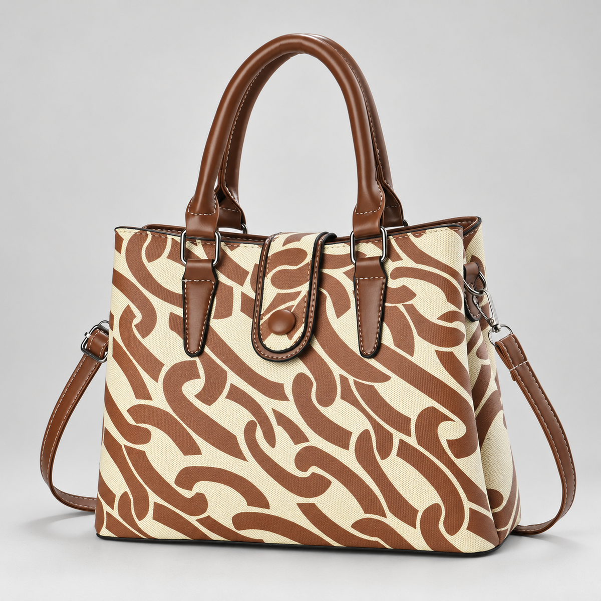 Simina Women’s Printed Tote Handbag with Detachable Strap