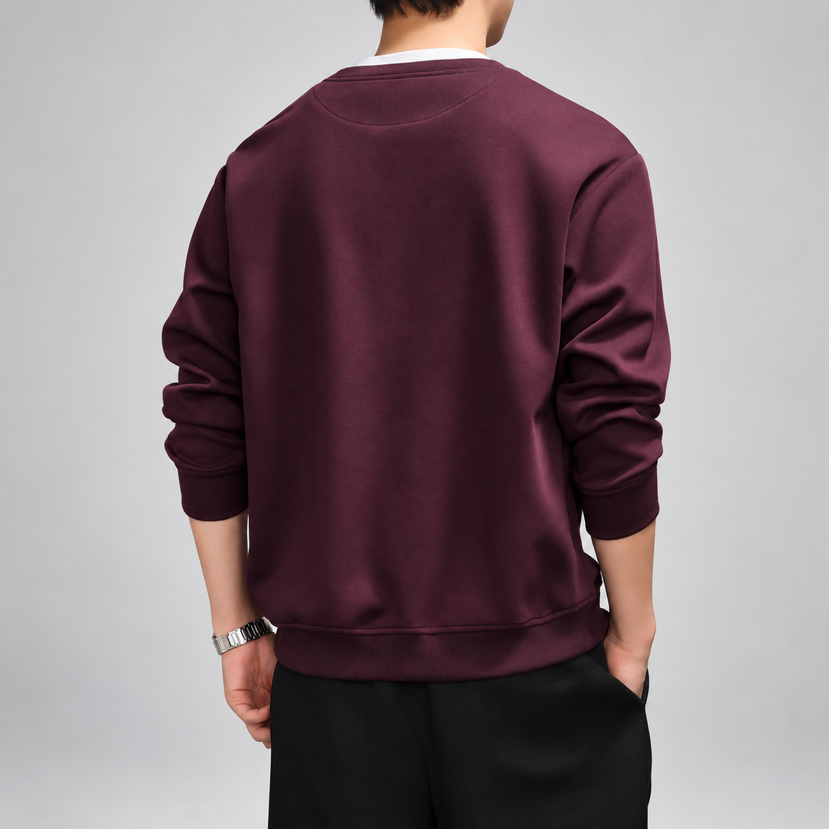 Weston Men's Four-Button Henley Sweatshirt