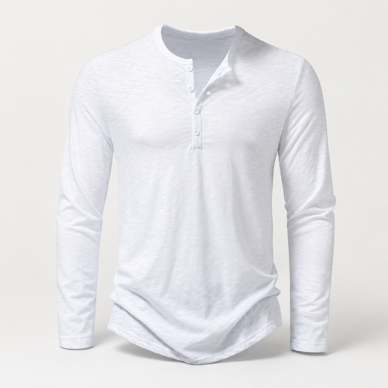Caldwell Men’s Cotton Long-Sleeve Henley Shirt