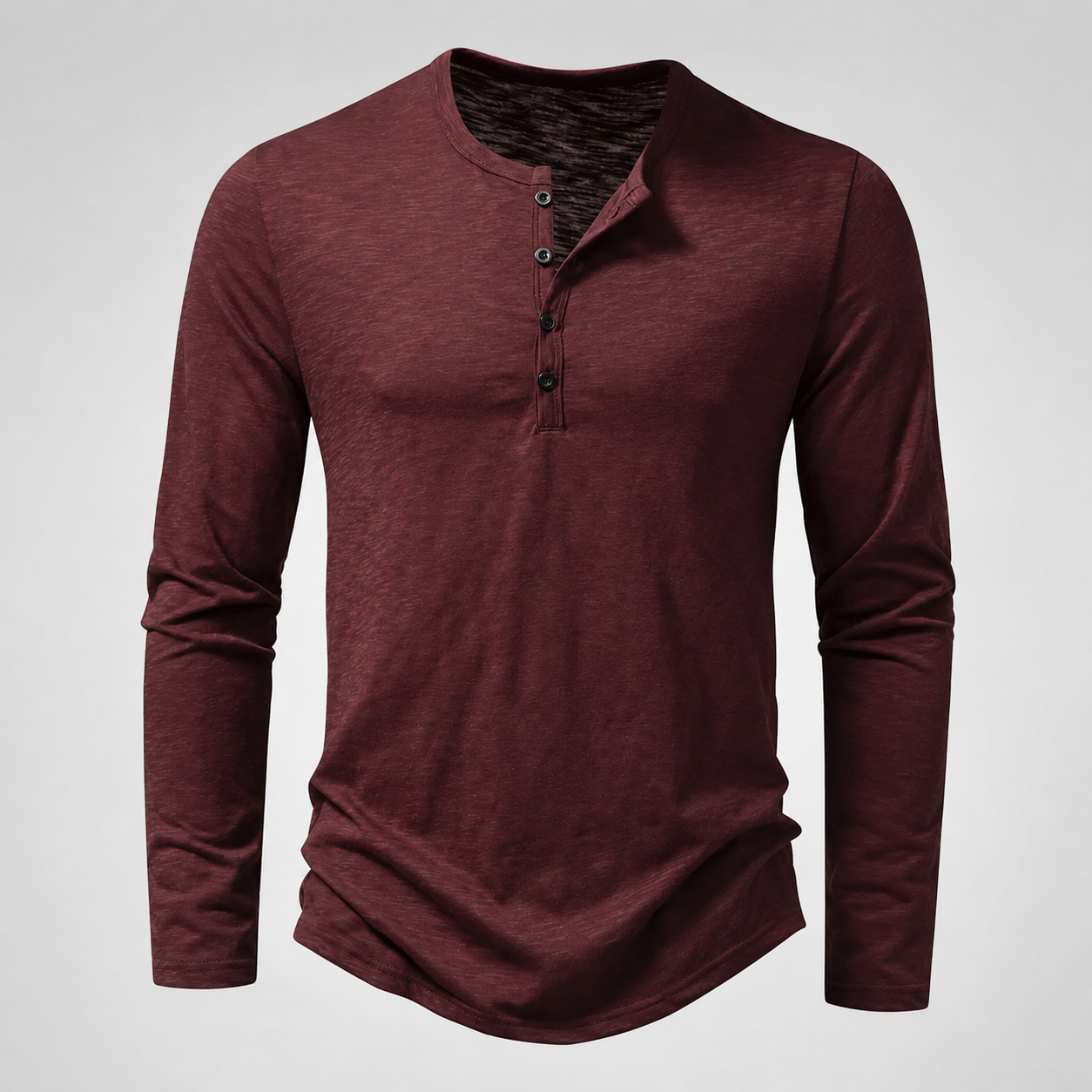 Caldwell Men’s Cotton Long-Sleeve Henley Shirt