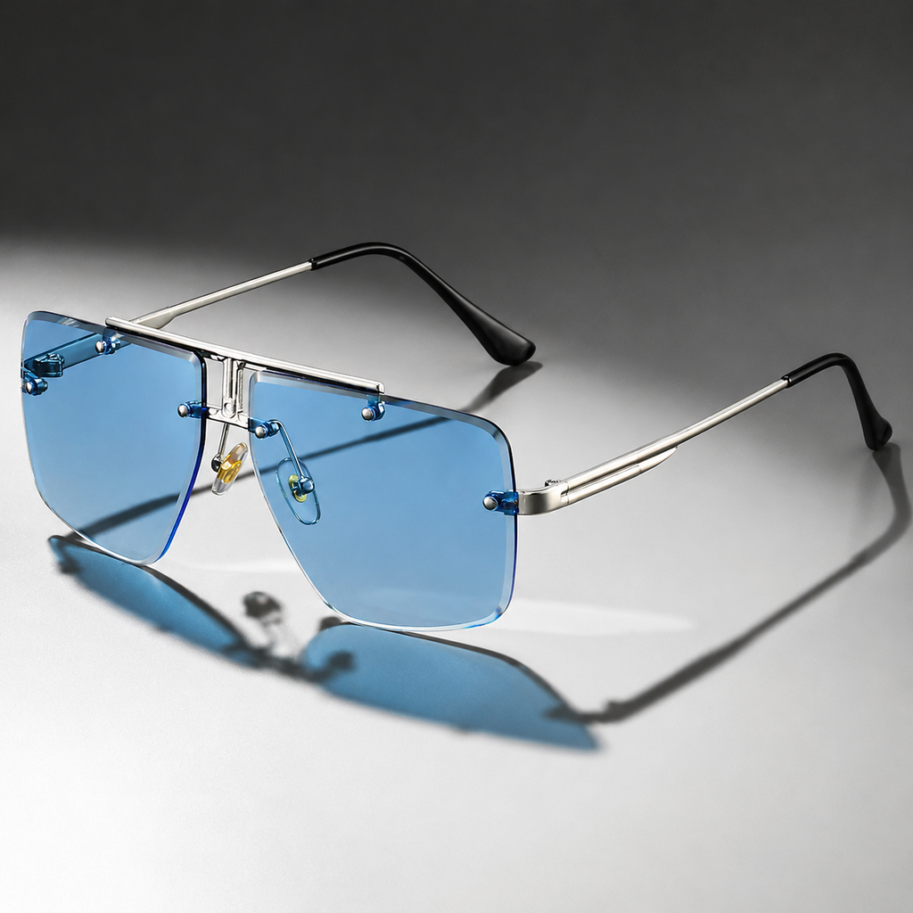 Caleb Dawson Rimless Square Sunglasses