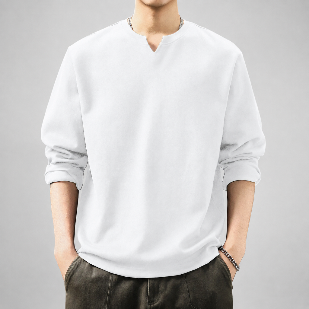 Caleb Men’s Long Sleeve Notch-Neck Shirt
