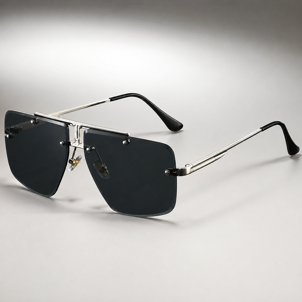 Caleb Dawson Rimless Square Sunglasses