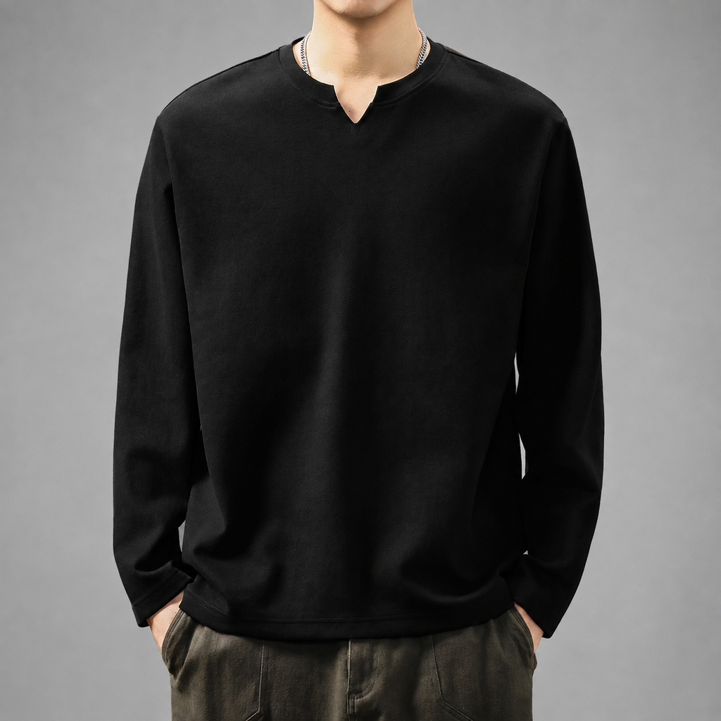 Caleb Men’s Long Sleeve Notch-Neck Shirt