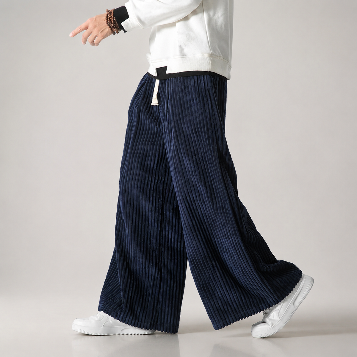 Callahan Relaxed Wide-Leg Corduroy Pants