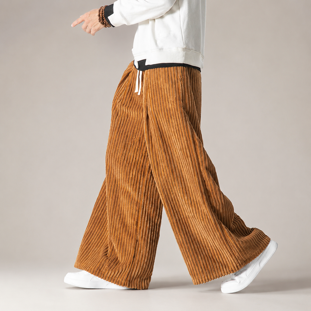 Callahan Relaxed Wide-Leg Corduroy Pants