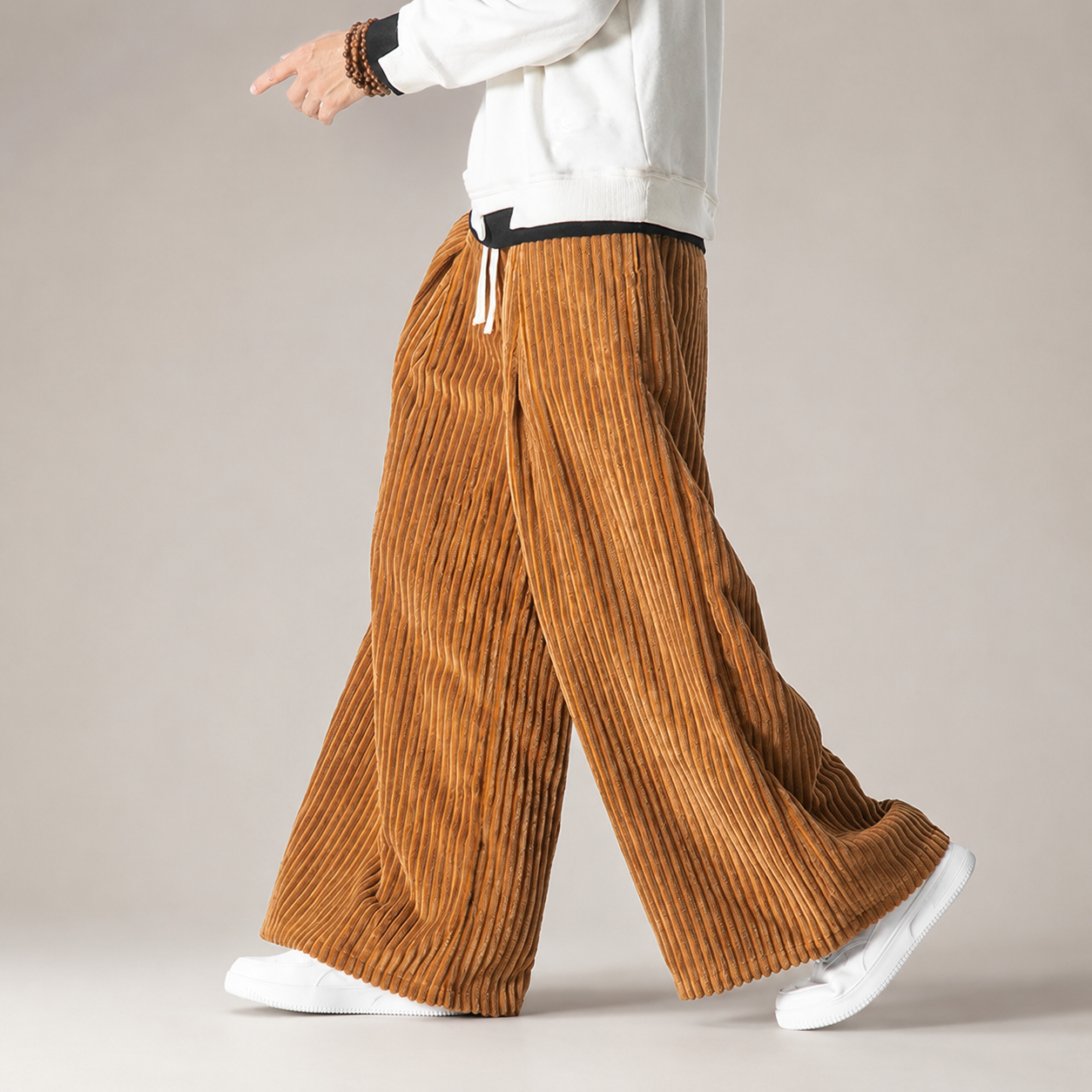 Callahan Relaxed Wide-Leg Corduroy Pants