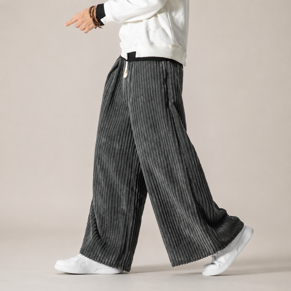Callahan Relaxed Wide-Leg Corduroy Pants