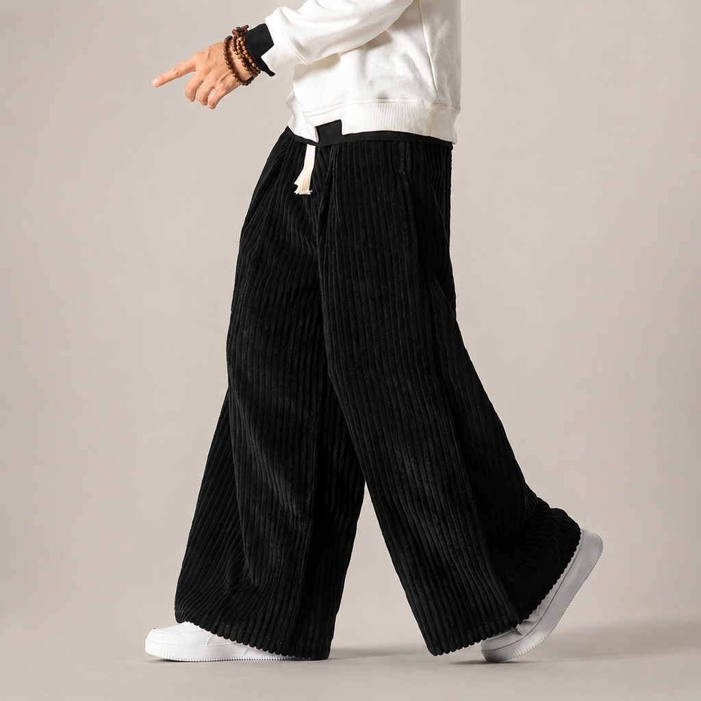 Callahan Relaxed Wide-Leg Corduroy Pants