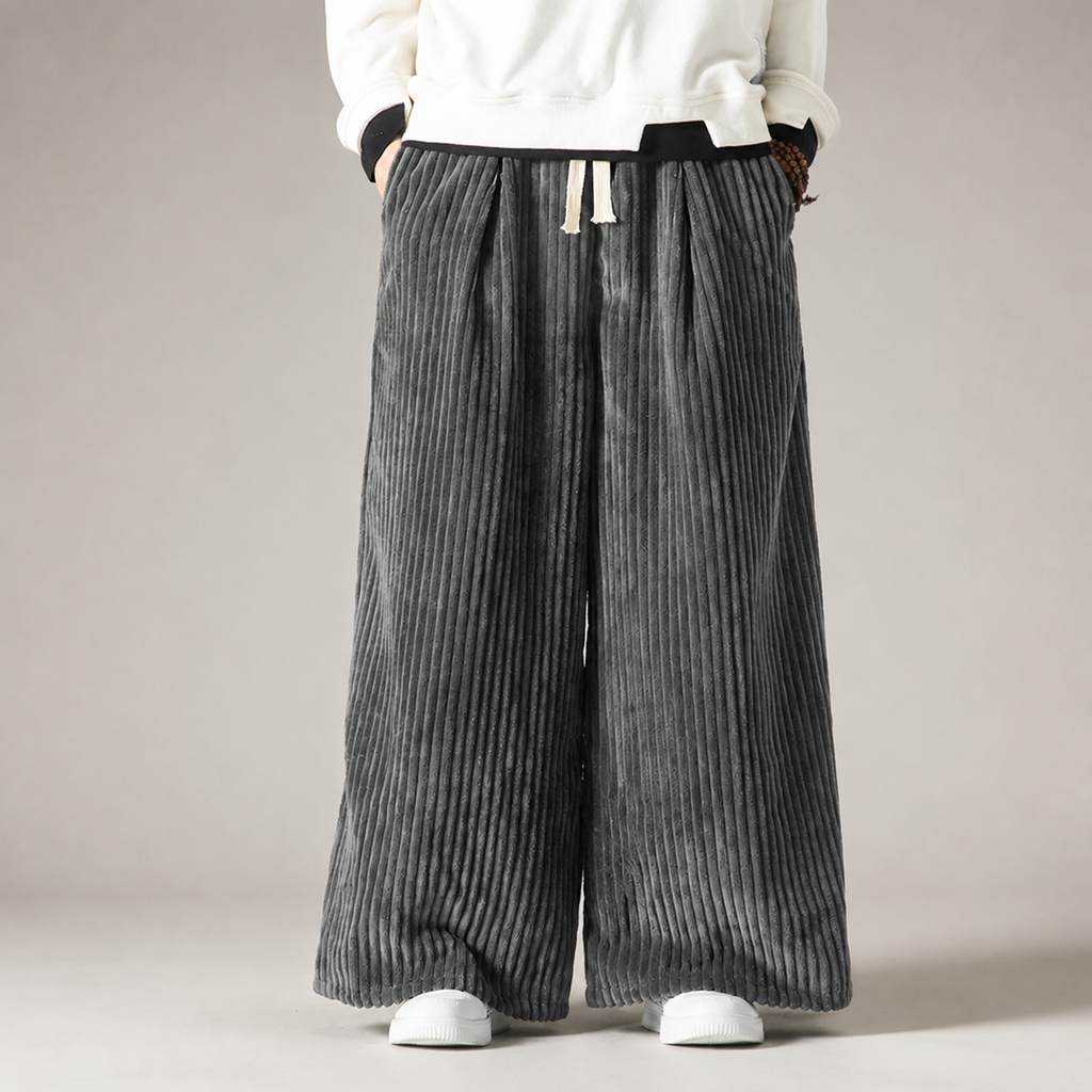 Callahan Relaxed Wide-Leg Corduroy Pants
