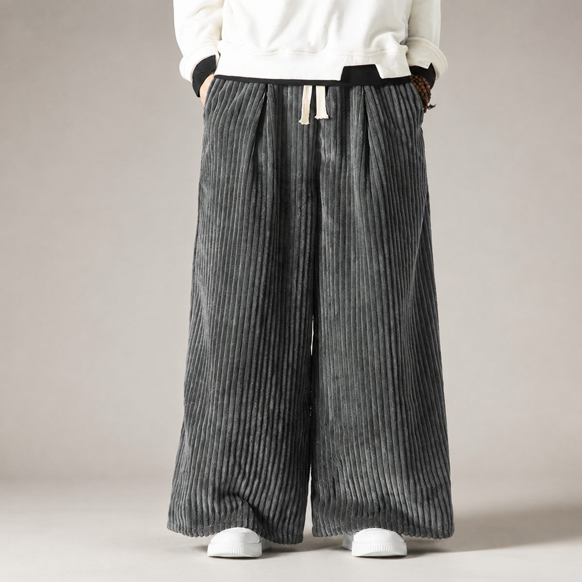 Callahan Relaxed Wide-Leg Corduroy Pants