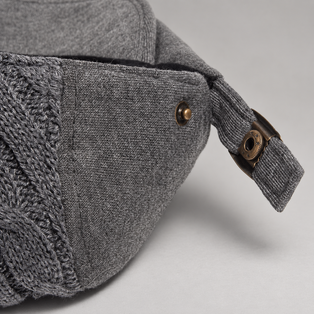 Callum Cable-Knit Flat Cap