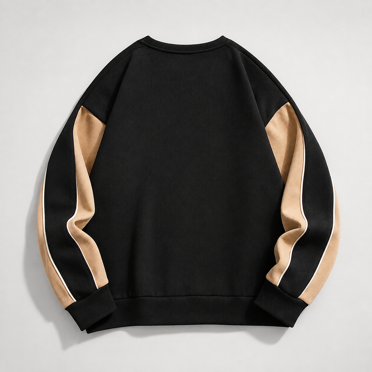 Callum Men's Crew Neck Sweatshirt – Long Sleeve Ribbed Casual Pullover