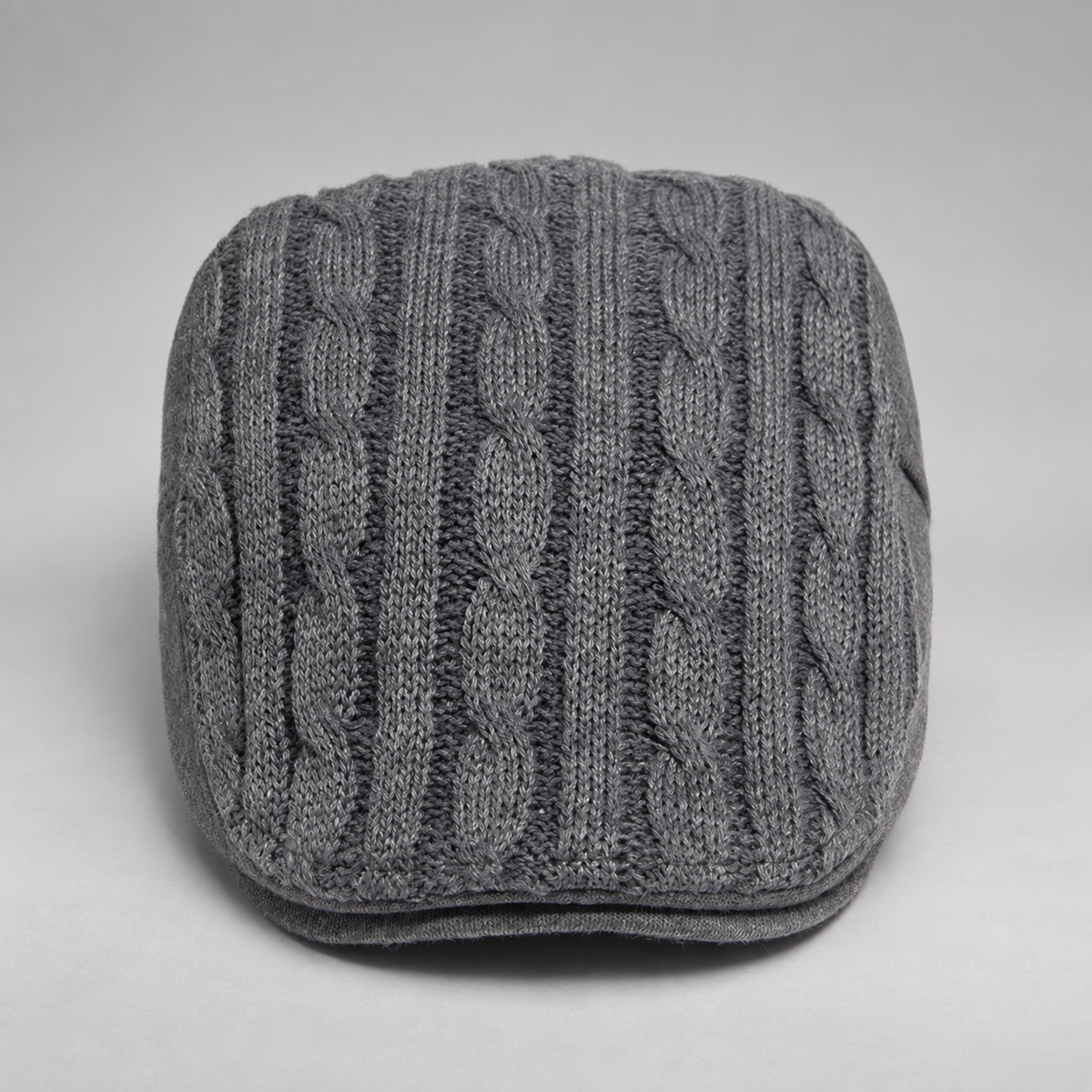 Callum Cable-Knit Flat Cap