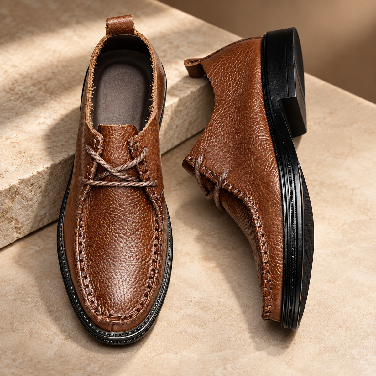 Callum Men’s Textured Lace-Up Shoes
