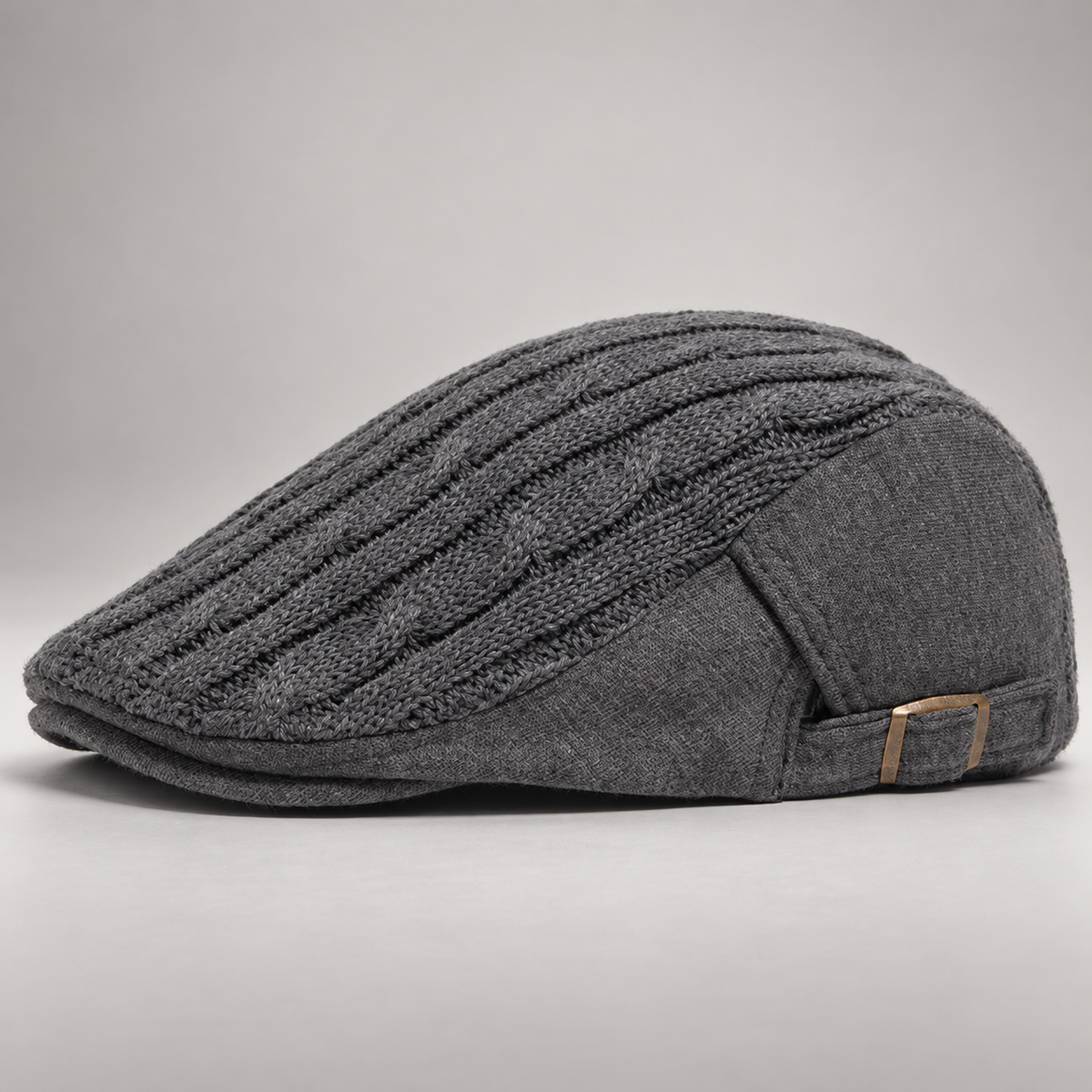 Callum Cable-Knit Flat Cap