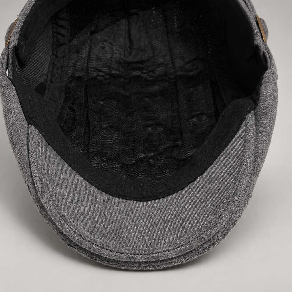 Callum Cable-Knit Flat Cap