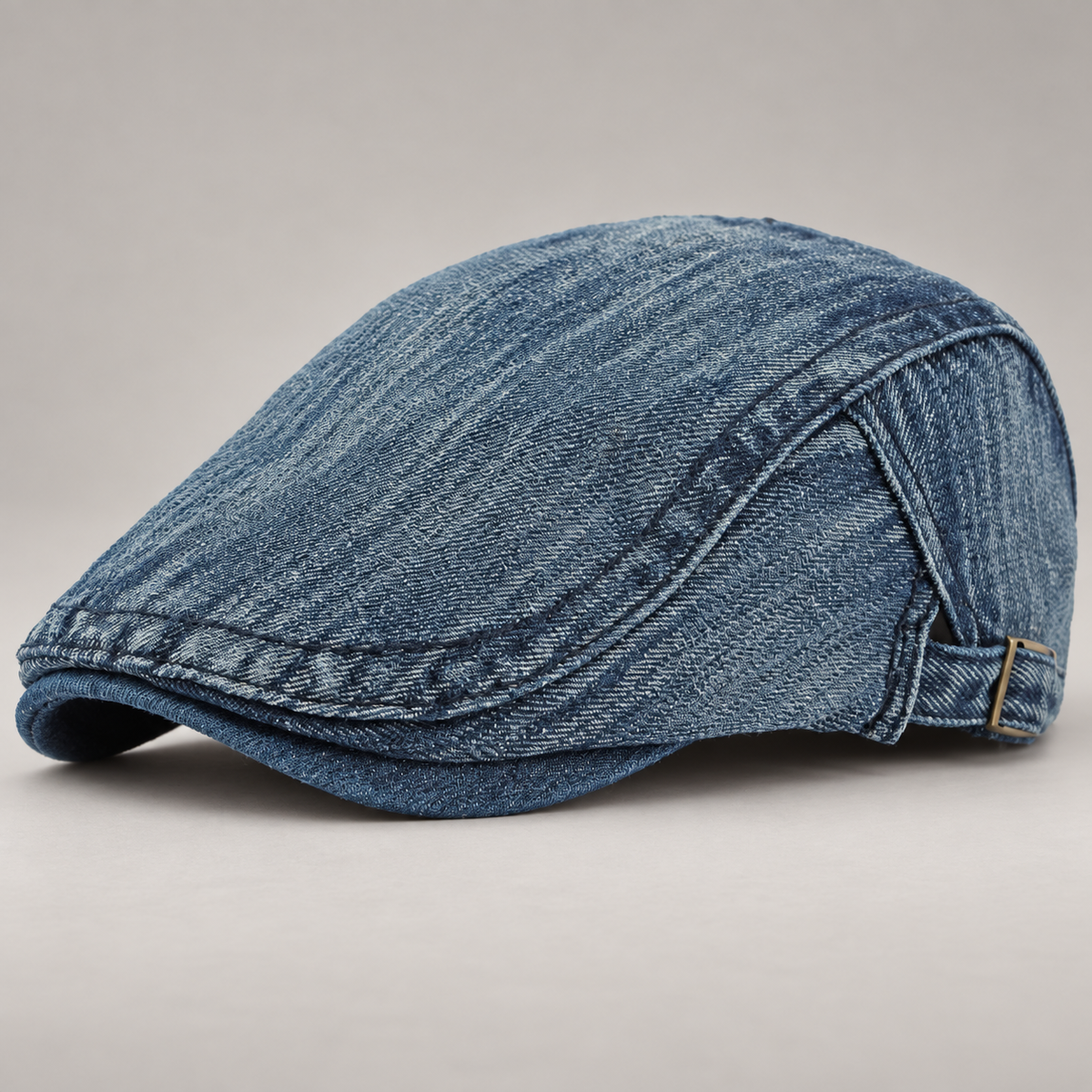 Calvin Men’s Vintage Washed Denim Flat Cap