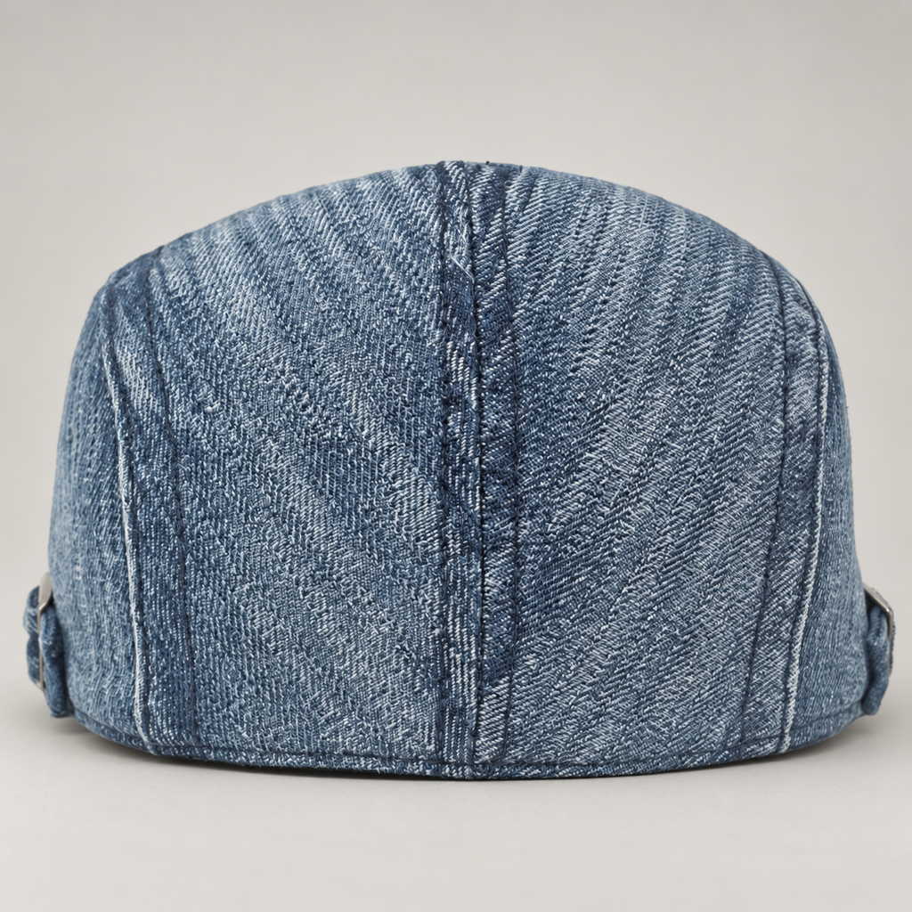 Calvin Men’s Vintage Washed Denim Flat Cap