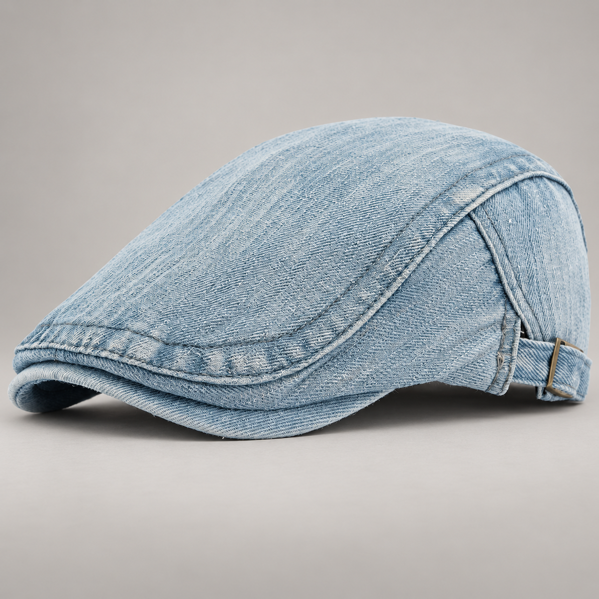 Calvin Men’s Vintage Washed Denim Flat Cap