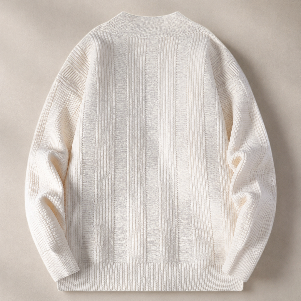 Cambridge V-Neck Double-Button Knit Cardigan