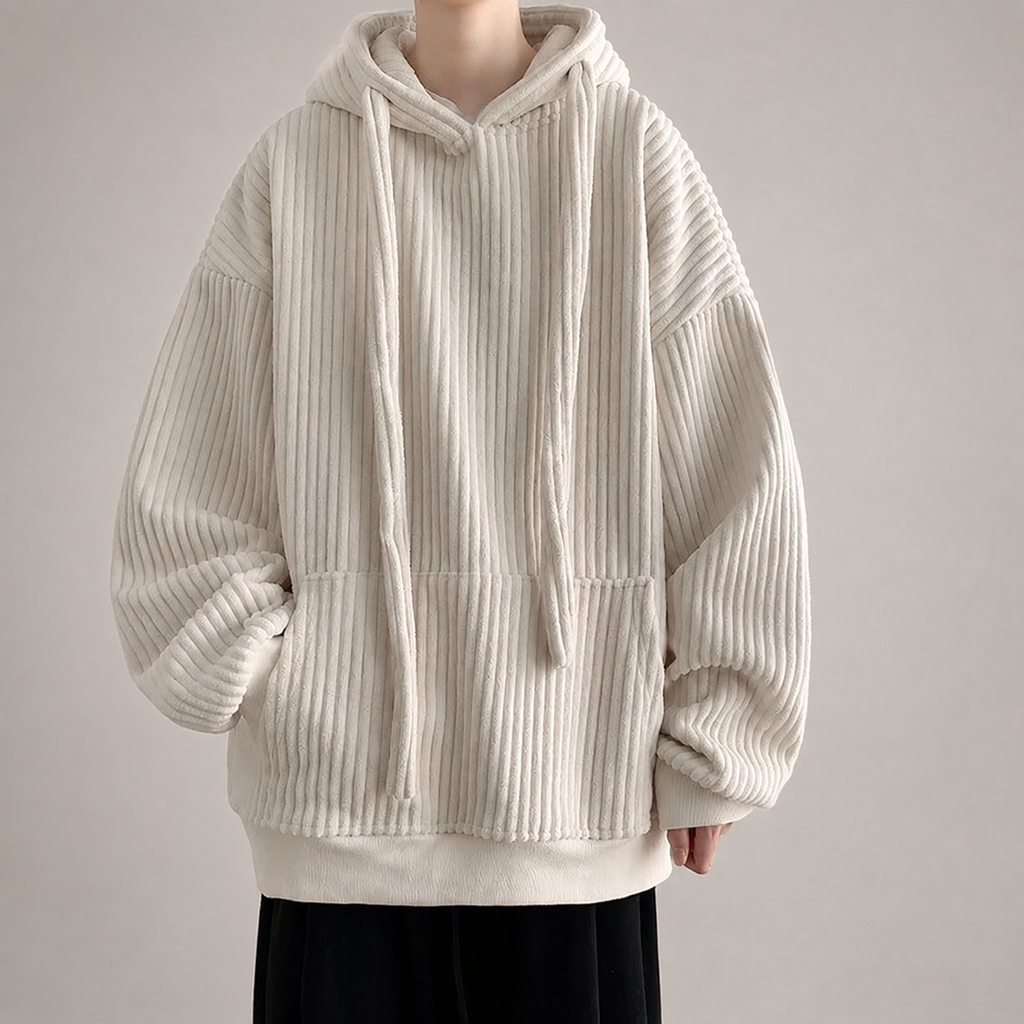 Cameron Kangaroo Oversized Ribbed Hoodie