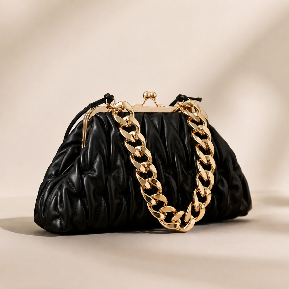 Camille Laurent Pleated Shoulder Bag