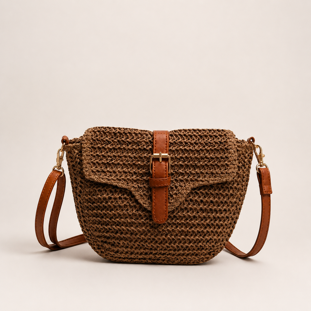 Camille Women's Woven Straw Crossbody Bag