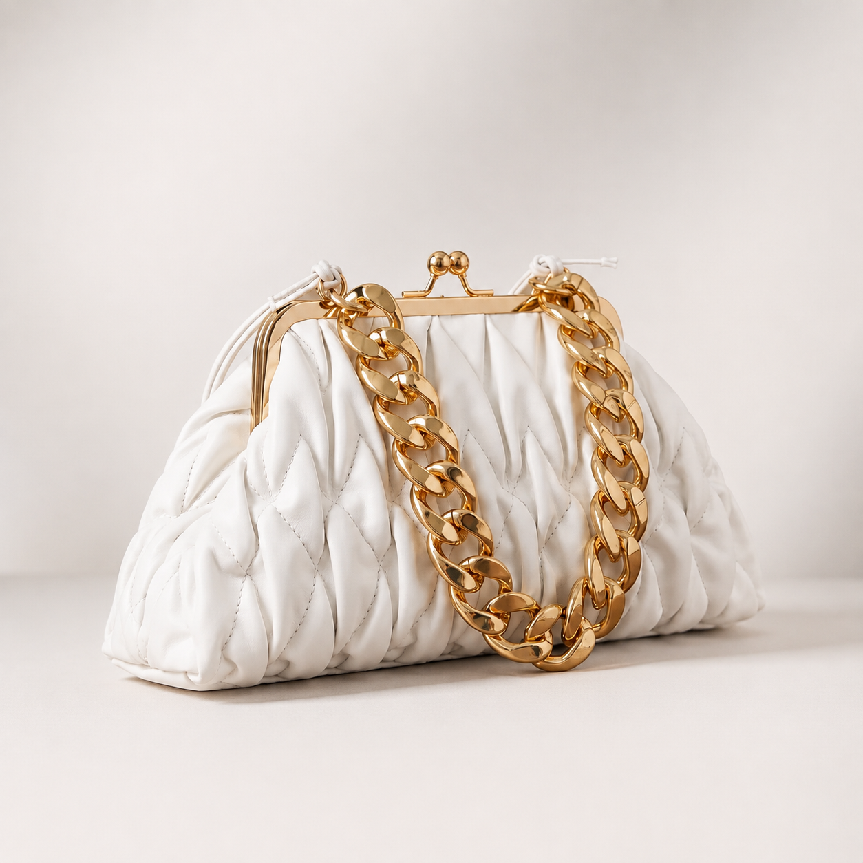 Camille Laurent Pleated Shoulder Bag