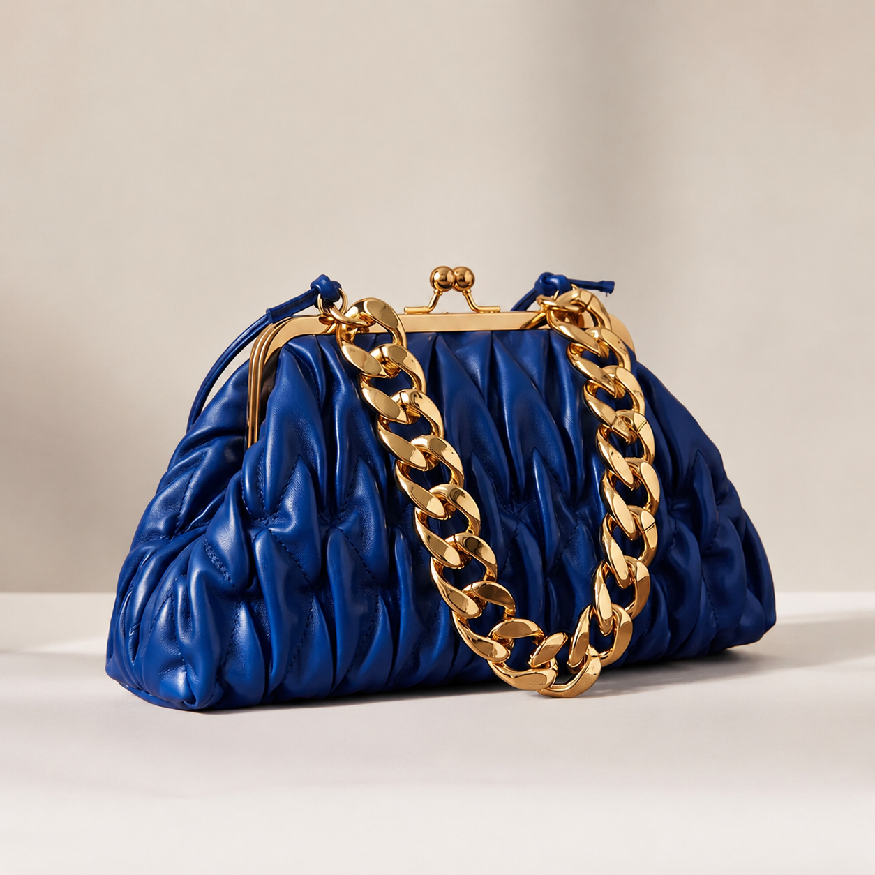 Camille Laurent Pleated Shoulder Bag