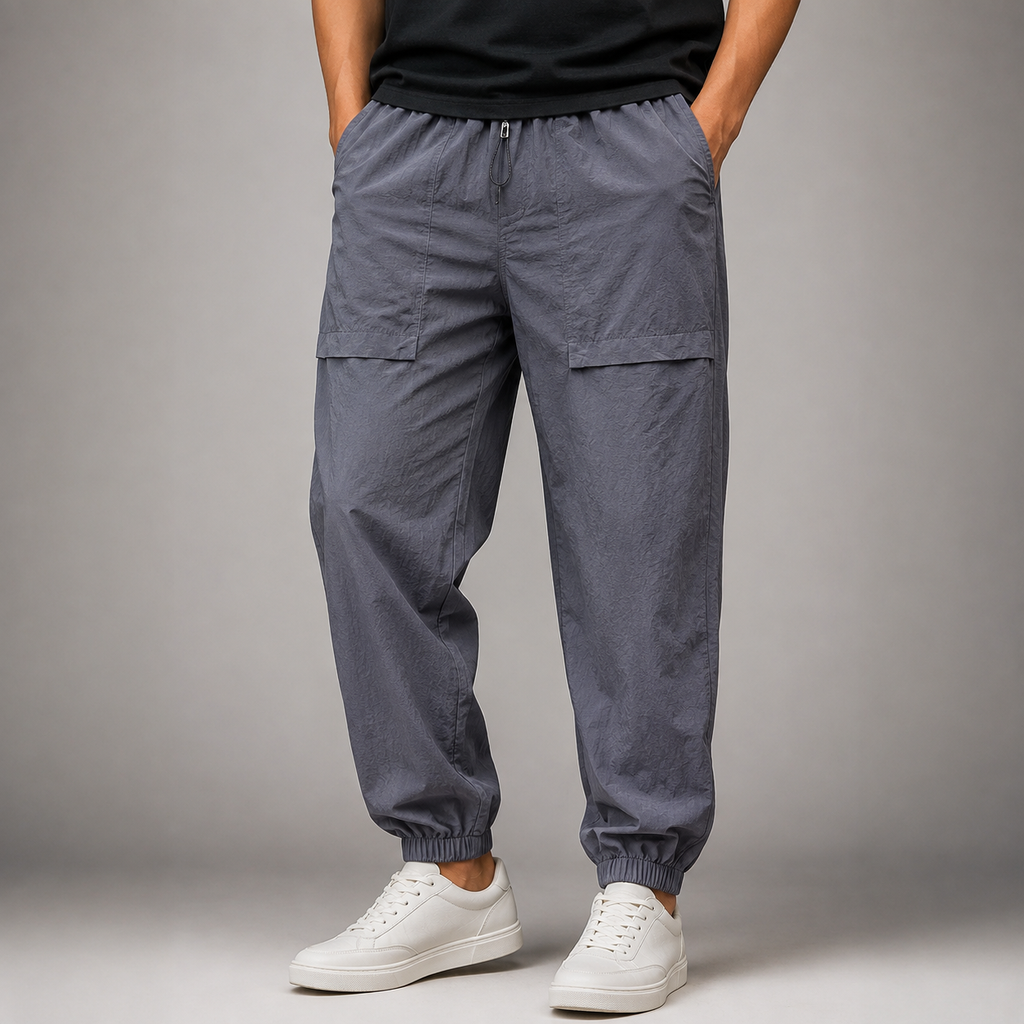 Carter Men's Relaxed Fit Textured Jogger Pants with Drawstring Waist