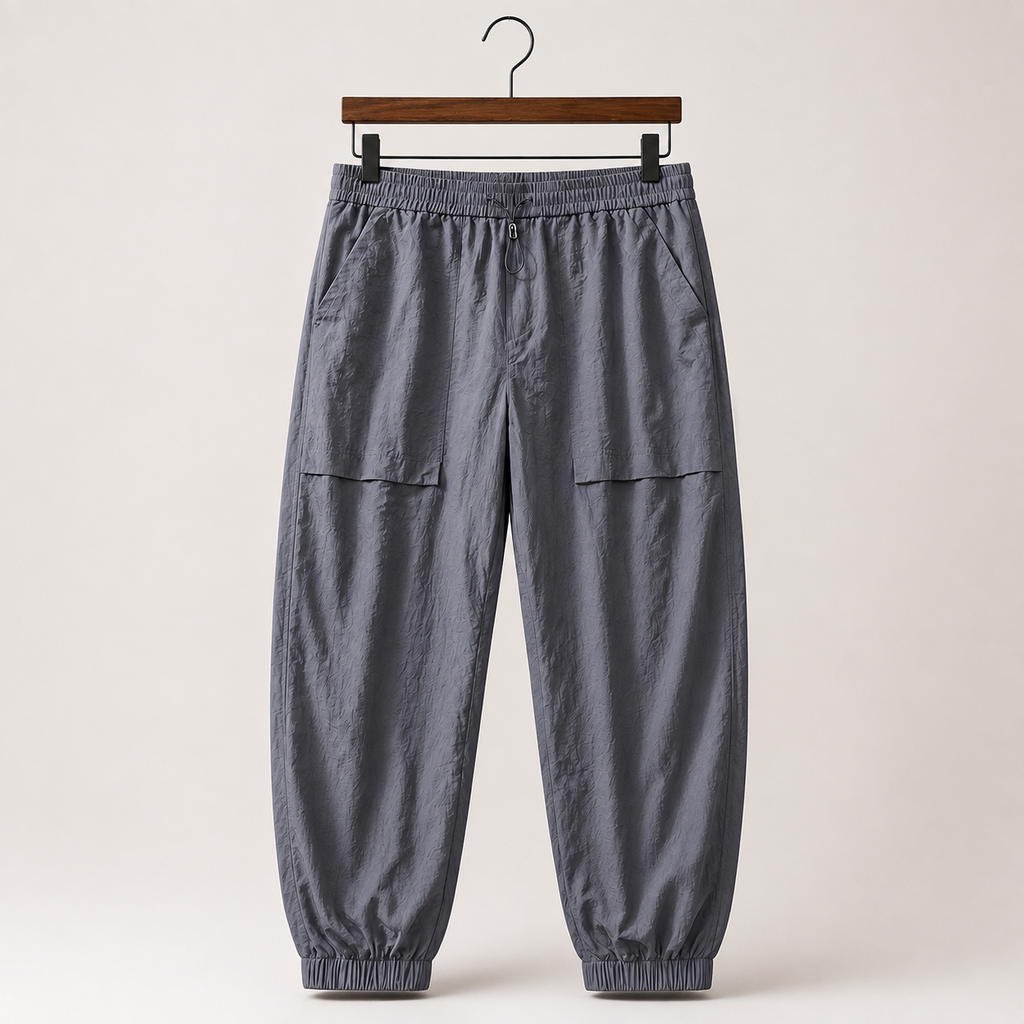 Carter Men's Relaxed Fit Textured Jogger Pants with Drawstring Waist