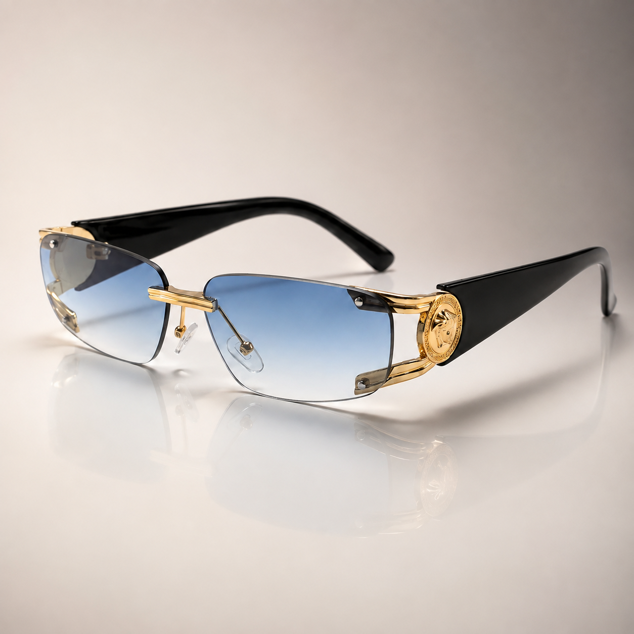 Carter Hayes Frameless Square Sunglasses